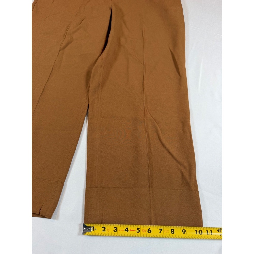 Sezane Damon Camel Brown Wide Leg Ankle Trousers Pants Size 44 S232PAN030M - Picture 9 of 10